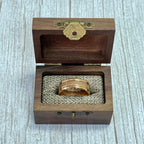 “BISHOP” Tungsten Carbide Rose Gold Ring 8mm w/ Checkered Pattern