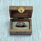 “GLADIATOR” Tungsten Carbide Rose Gold Ring 8mm w/ Meteorite