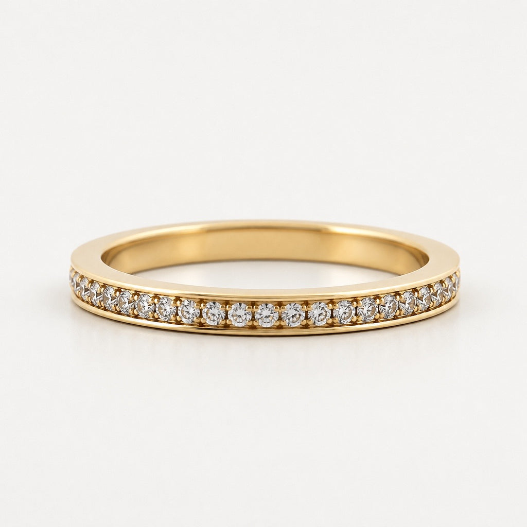 14K Yellow Gold Diamond Eternity Band