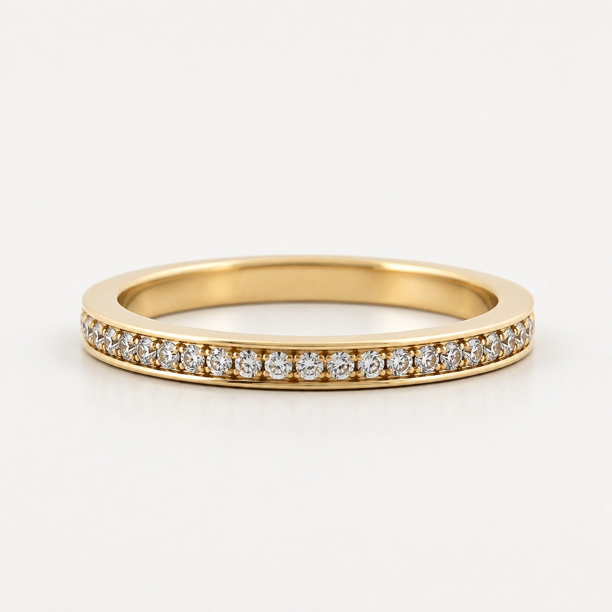 14K Yellow Gold Diamond Eternity Band