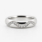 14K White Gold, Diamond Wave Eternity Ring