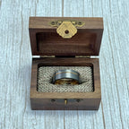 "DIVERGENT" Tungsten Carbide Brushed Silver 8mm w/ Asymmetrical Rose Gold Line - Pristine Pieces By Amy
