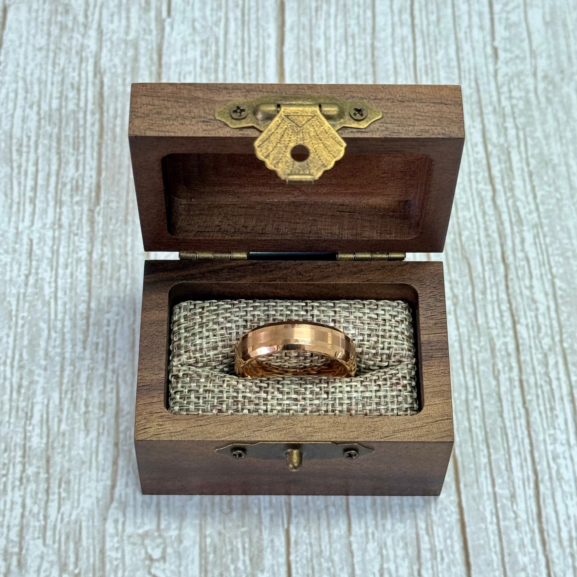 "PRISTINE " Tungsten Carbide Rose Gold Ring 6mm, 8mm w/ Rose Gold Brushed Middle - Pristine Pieces By Amy