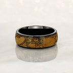 "SOMMELIER " Tungsten Carbide Black Ring 8mm w/ Cork - Pristine Pieces By Amy